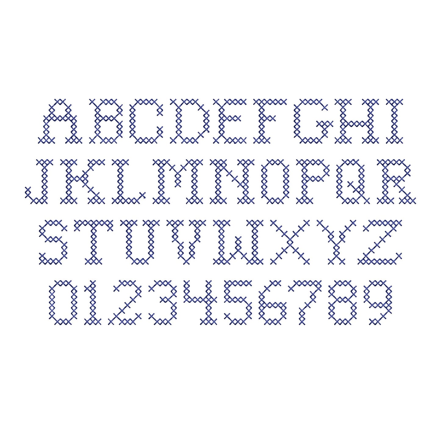 Cross Stitch FONT Cottage Cross machine embroidery designs Alphabet Monogram