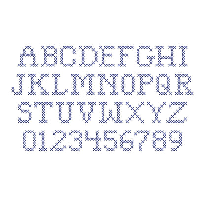 Cross Stitch FONT Cottage Cross machine embroidery designs Alphabet Monogram