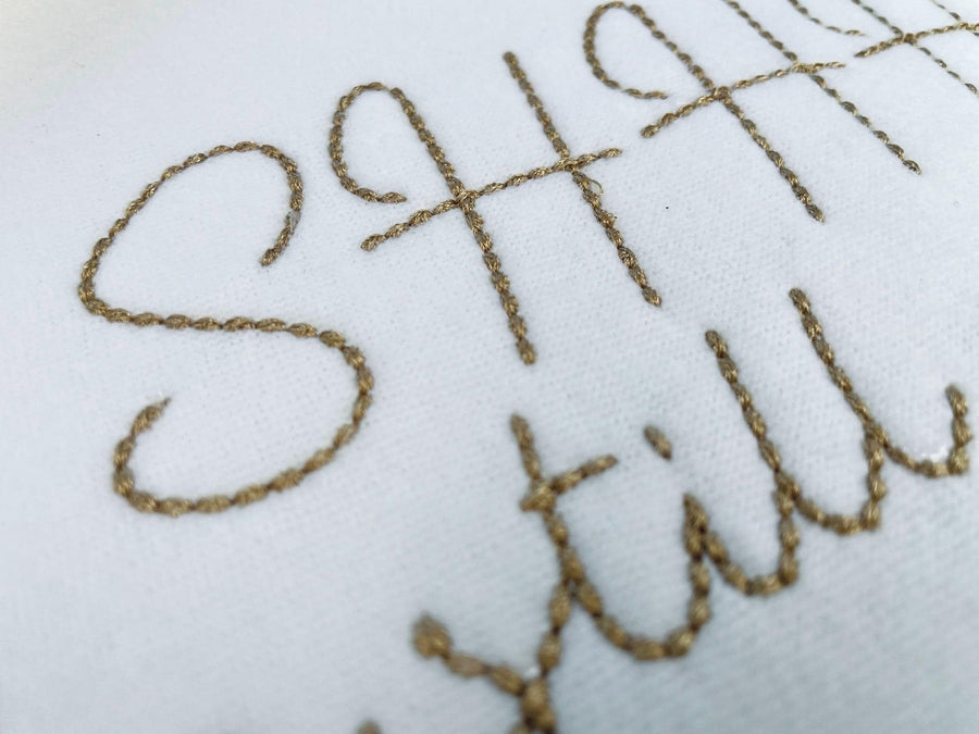 Hand stitch effect Font Willow machine embroidery designs script handwritten Alphabet Monogram kids name Font BX