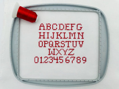 Cross Stitch FONT Cottage Cross machine embroidery designs Alphabet Monogram