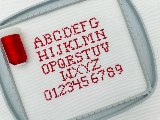 Cross Stitch FONT Cottage Cross machine embroidery designs Alphabet Monogram