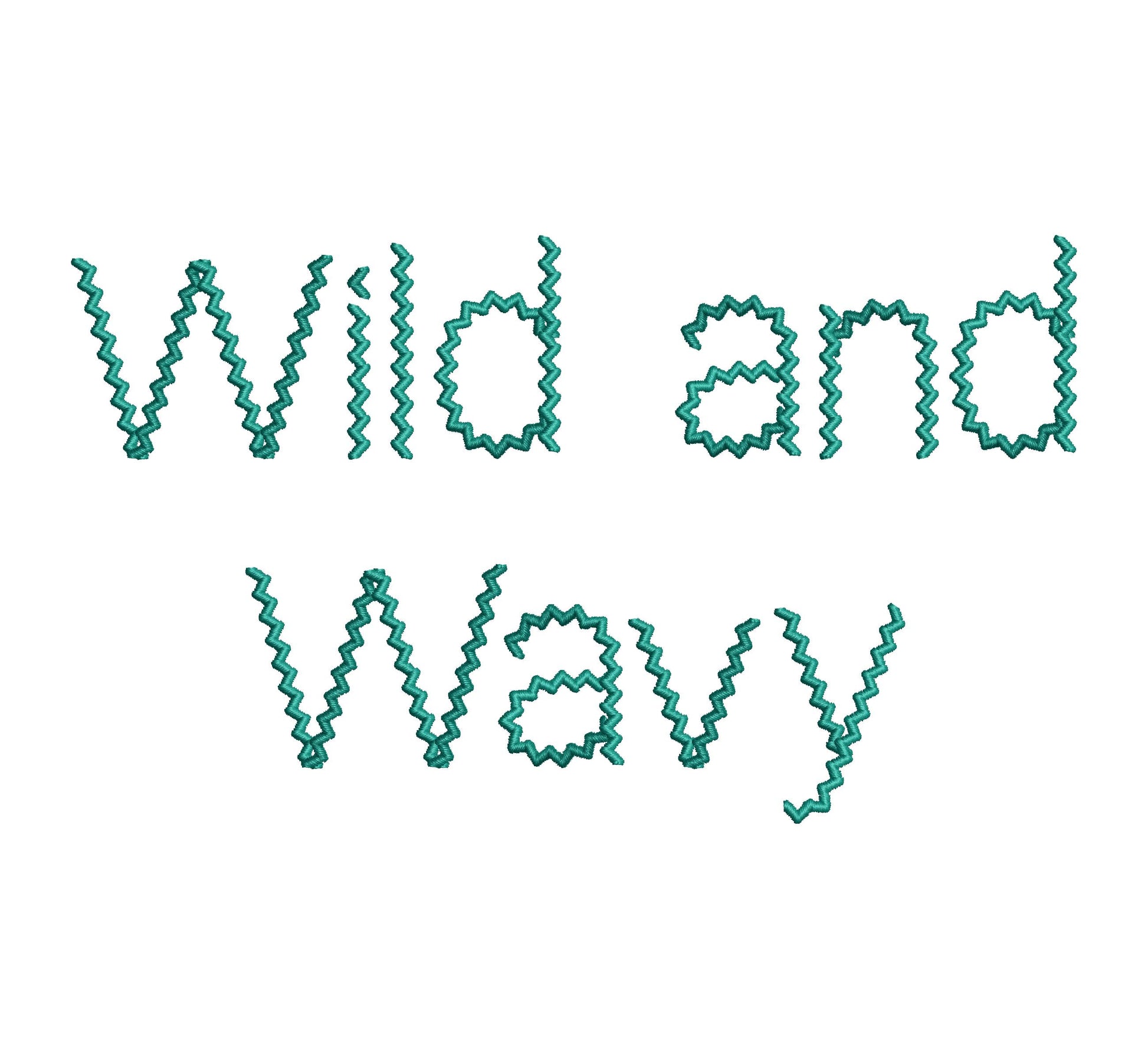 Wild and Wavy RicRac Font machine embroidery designs Block Monogram Alphabet