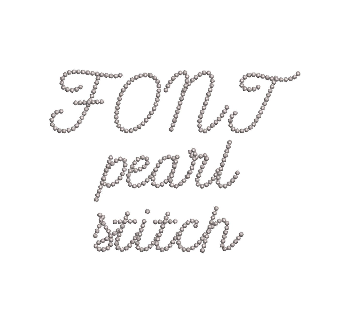 Petit Pearl FONT handwritten script Alphabet Monogram pearl stitch machine embroidery designs kids girls name mini sizes 0.9 up to 1.6 inch