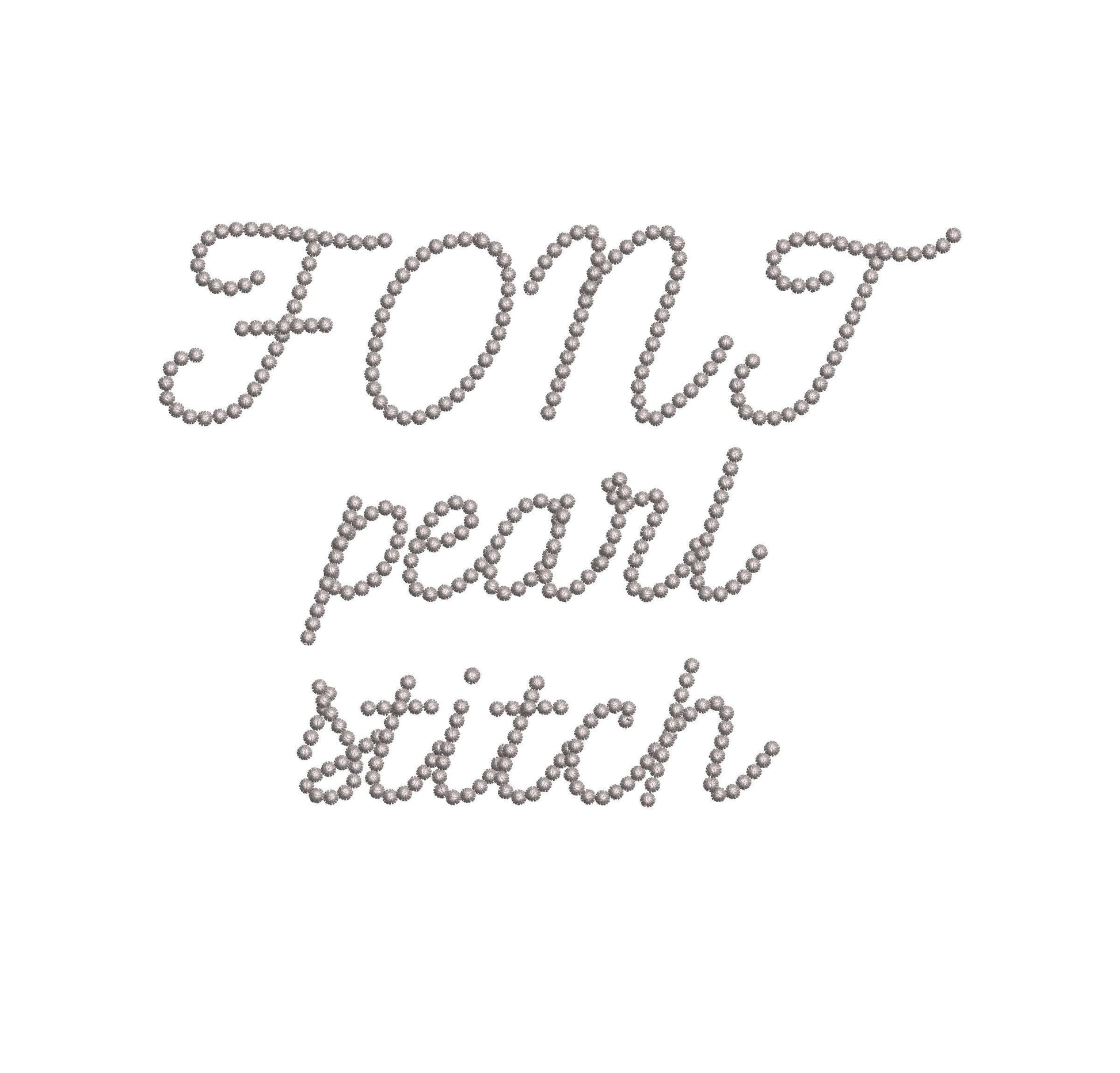Petit Pearl FONT handwritten script Alphabet Monogram pearl stitch machine embroidery designs kids girls name mini sizes 0.9 up to 1.6 inch