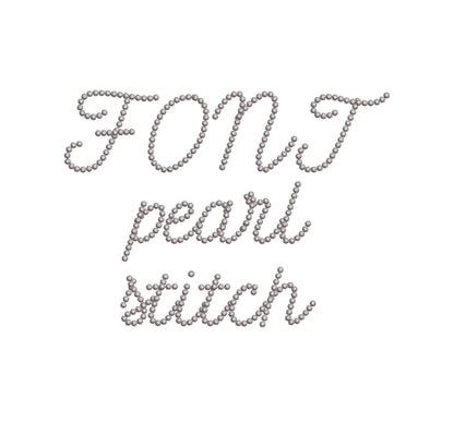 Petit Pearl FONT handwritten script Alphabet Monogram pearl stitch machine embroidery designs kids girls name mini sizes 0.9 up to 1.6 inch