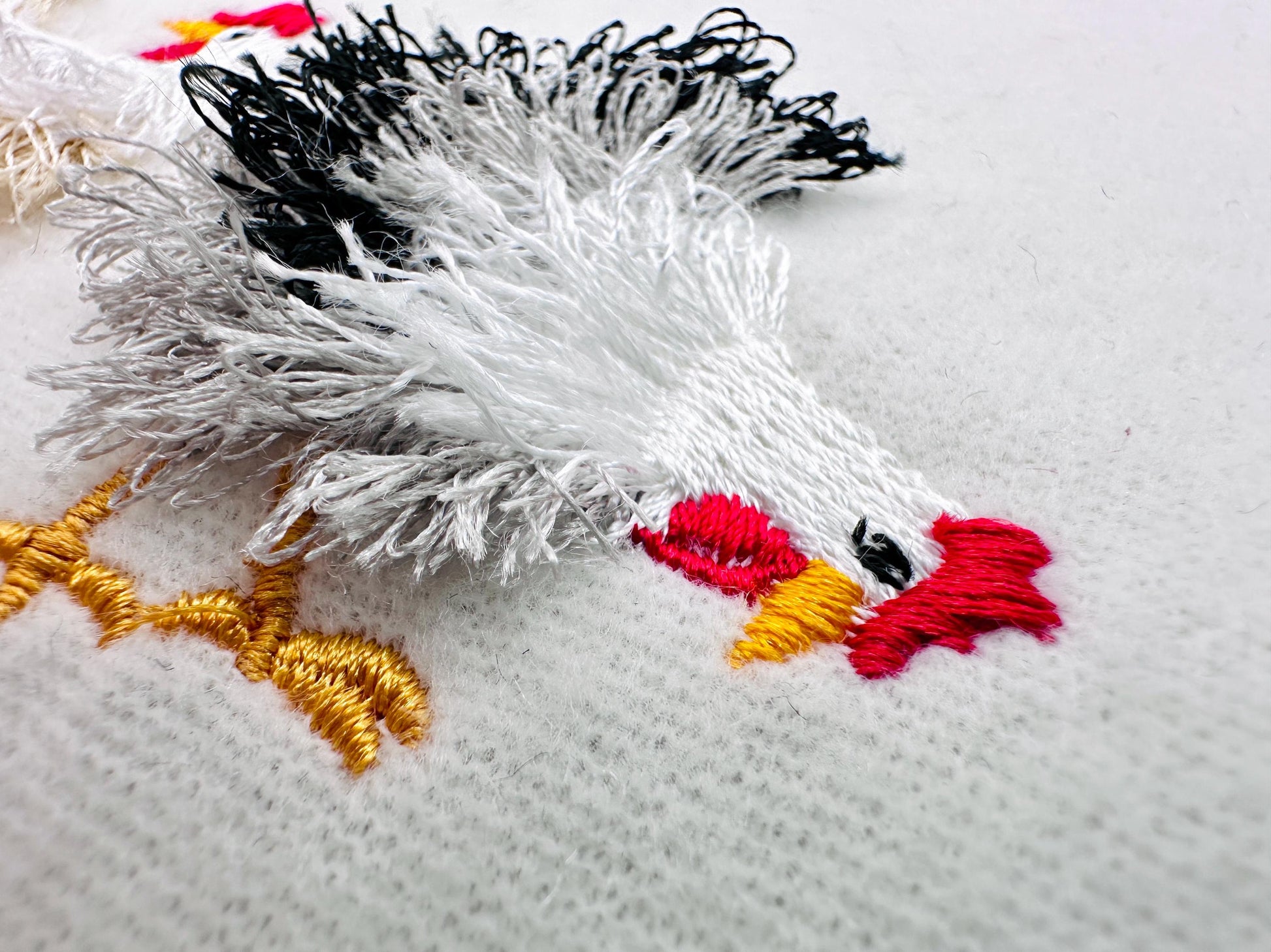 Mini Chicken Fringed Fluffy Chenille Farm Bird Machine Embroidery Designs Fringe Fur Chickens Design Mini Sizes 2 and 3 Inch Cute Add-on 1 - Etsy