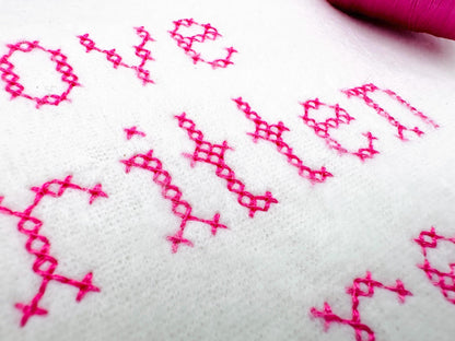 Cross Stitch FONT Cristella machine embroidery designs Alphabet Monogram letters numbers classy Block Font mini sizes 0.7 up to 1.4 inch