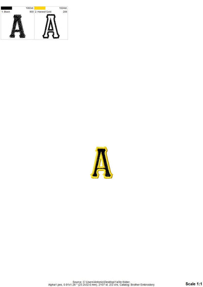 Tall Mini Greek FONT fill stitch and outline sizes 0.8 up to 1.6 inch Alphabet Monogram sororities fraternities machine embroidery designs