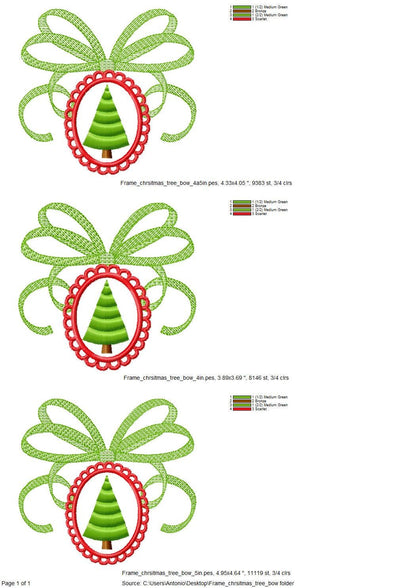 Fringed Fluffy Festive Christmas Tree in Lace Frame With Bow Fringe Chenille Pine Tree Cameo Machine Embroidery Designs Sizes 4 up to 5 Inch - Etsy