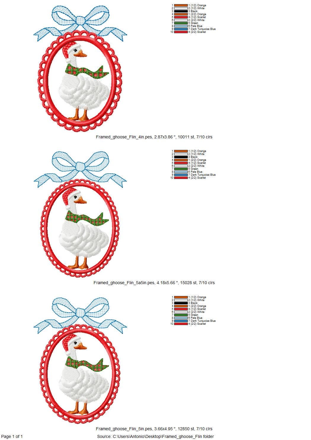 Fringed Fluffy Christmas Goose Farm Bird Lace Frame With Bow Fringe Chenille Duck Cameo Machine Embroidery Designs Sizes 4 up to 5.5 Inch - Etsy