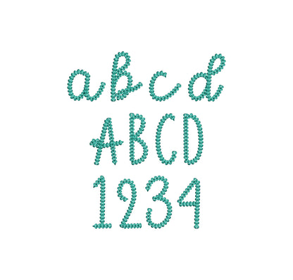 Extra Bold Chain stitch FONT Whisker handwritten alphabet machine embroidery designs monogram knit sweater effect sizes 2.4 up to 3.5 inch