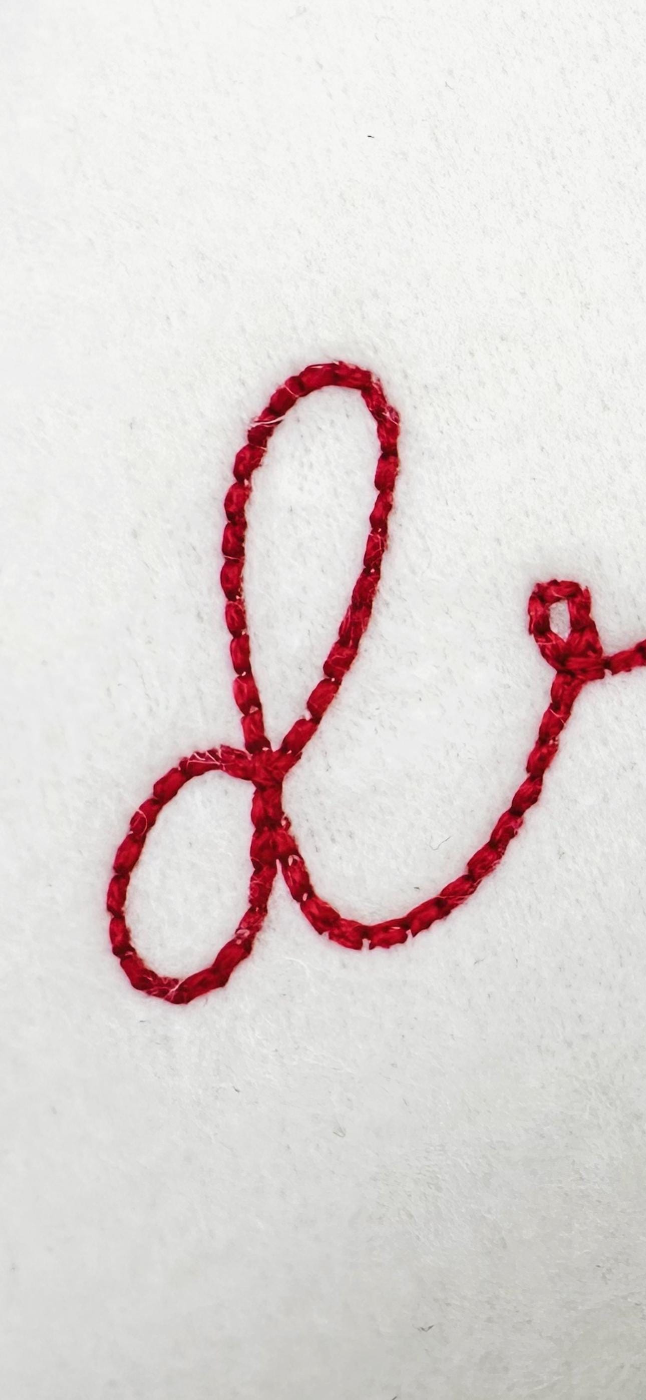 Handwritten script FONT Bunny Bean Alphabet Monogram bean stitch machine embroidery designs letters numbers assorted sizes 1 to 1.9 inch BX