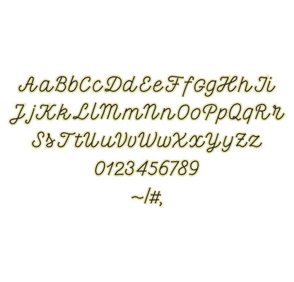 HTV vinyl satin stitch script FONT Glitter Silk glitter layer applique machine embroidery design