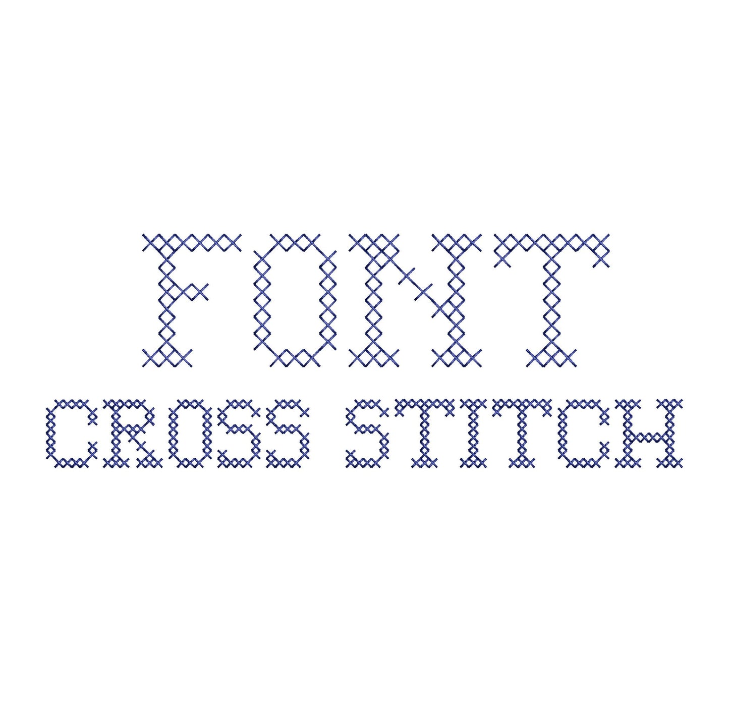 Cross Stitch FONT Cottage Cross machine embroidery designs Alphabet Monogram