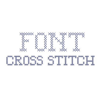 Cross Stitch FONT Cottage Cross machine embroidery designs Alphabet Monogram