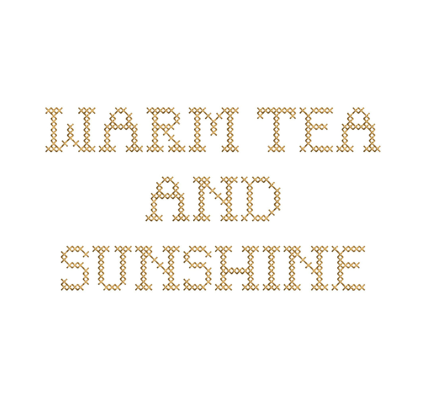 Cross Stitch FONT Cottage Cross machine embroidery designs Alphabet Monogram