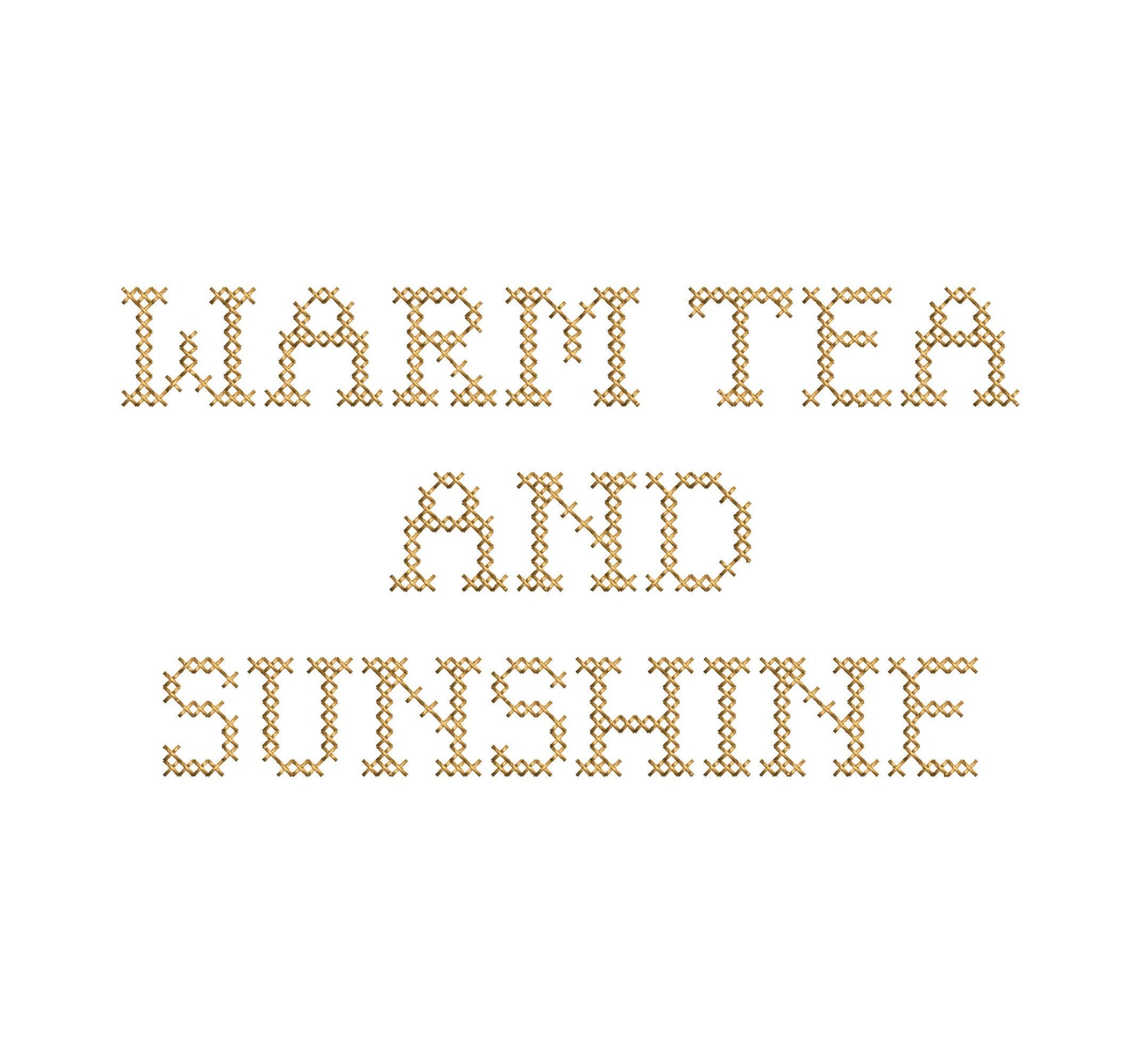 Cross Stitch FONT Cottage Cross machine embroidery designs Alphabet Monogram