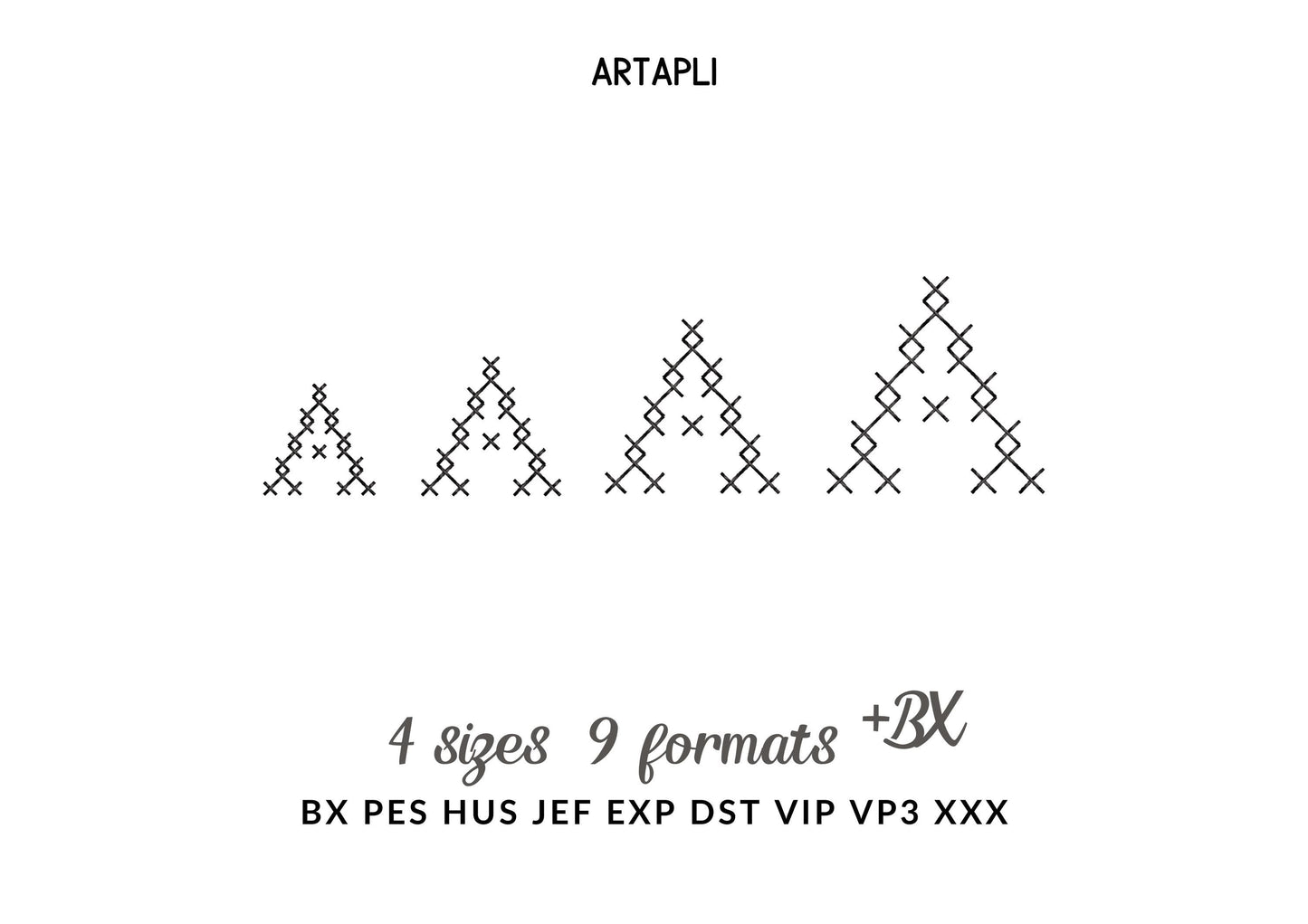 Cross Stitch FONT Cristella machine embroidery designs Alphabet Monogram letters numbers classy Block Font mini sizes 0.7 up to 1.4 inch