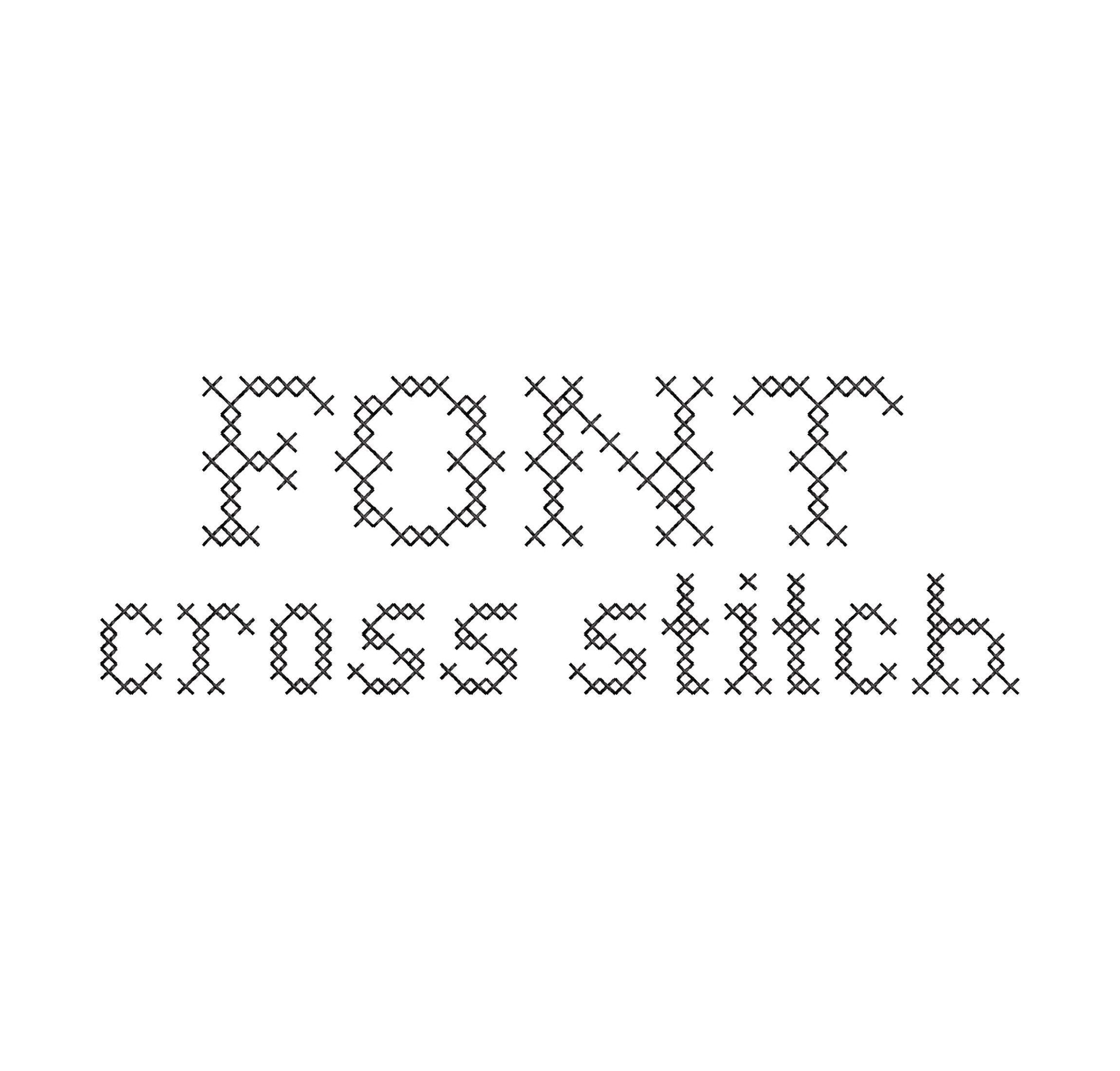 Cross Stitch FONT Cristella machine embroidery designs Alphabet Monogram letters numbers classy Block Font mini sizes 0.7 up to 1.4 inch