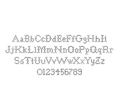 Cross Stitch FONT Cristella machine embroidery designs Alphabet Monogram letters numbers classy Block Font mini sizes 0.7 up to 1.4 inch