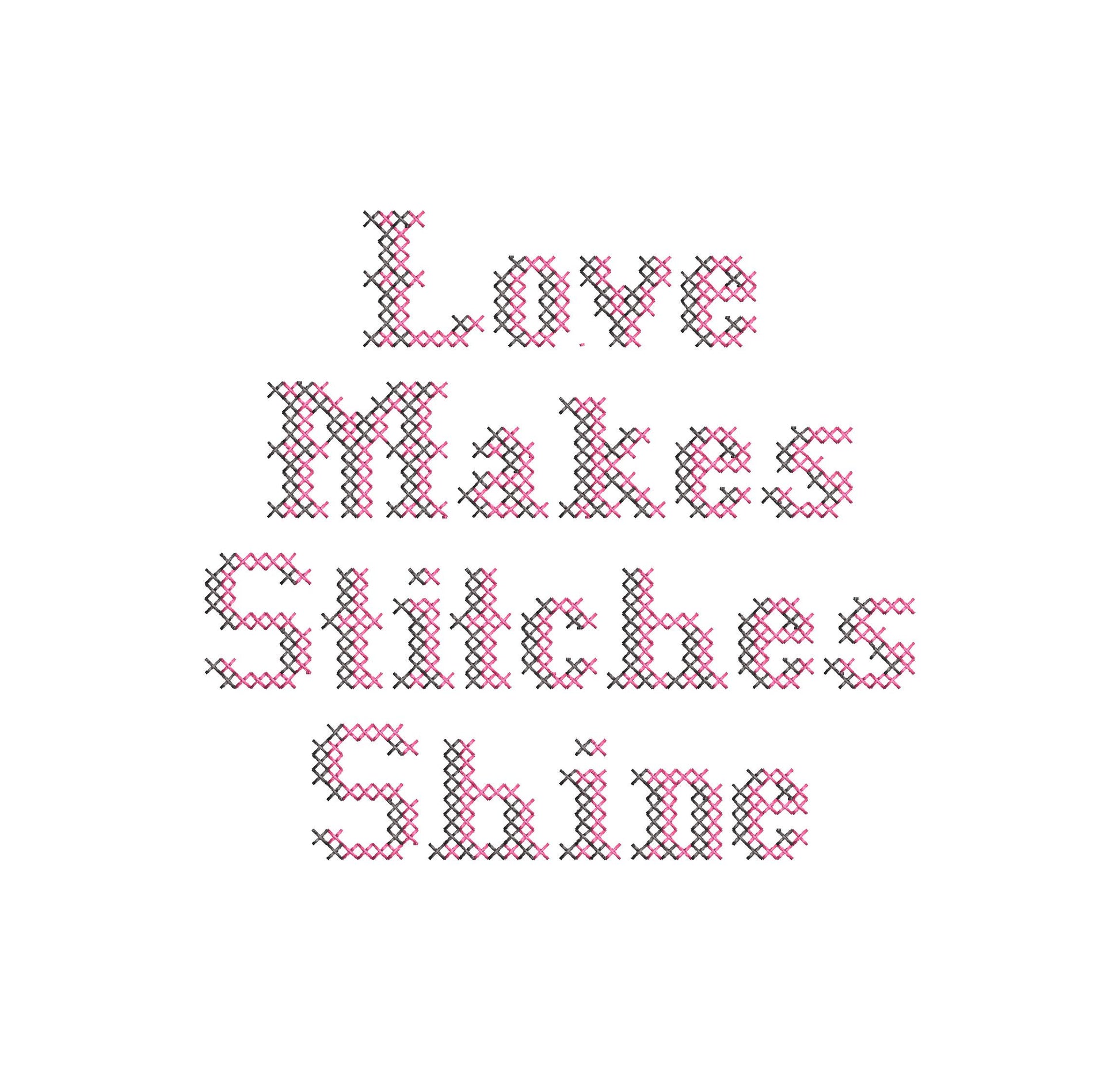 Cross Stitch Shadow FONT Cristella machine embroidery designs Alphabet Monogram