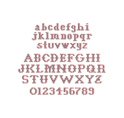 Cross Stitch Shadow FONT Cristella machine embroidery designs Alphabet Monogram