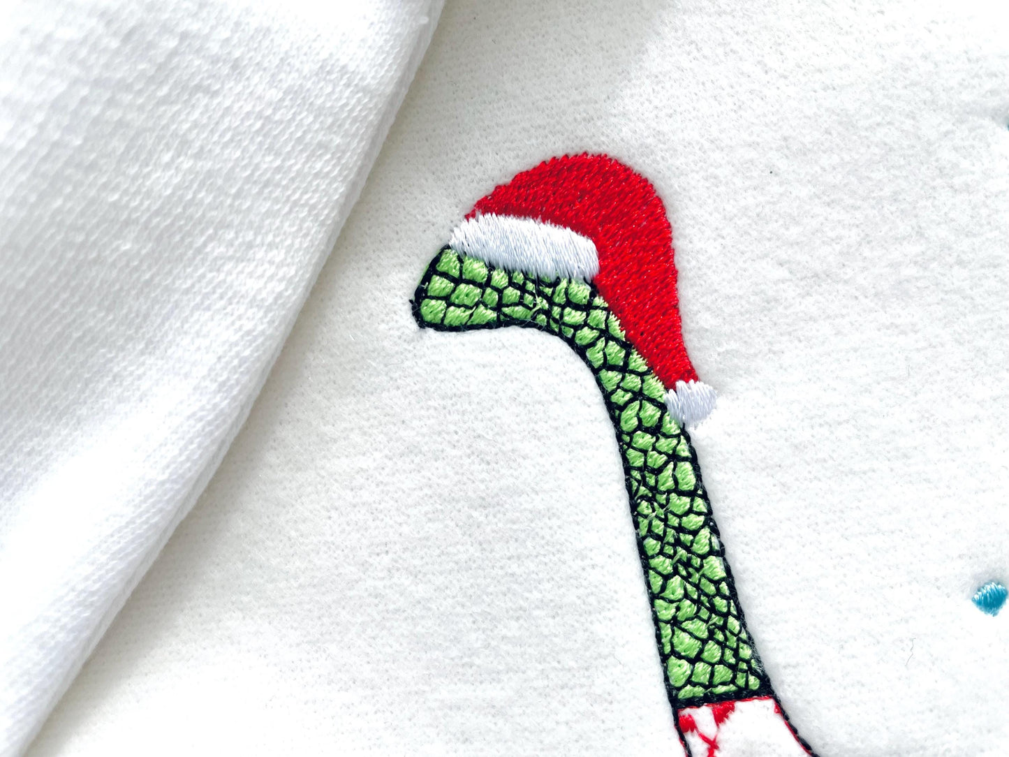 Christmas Brachiosaurus Stego Patchwork patterned Jurassic Dinosaur silhouette outline kids machine embroidery