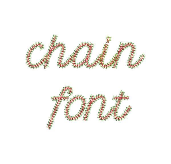2 Color Font Chain Grace