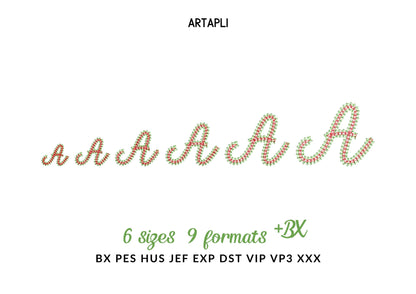 2 Color Chain Stitch FONT Chain Grace Alphabet Monogram machine embroidery designs handwritten script letters BX