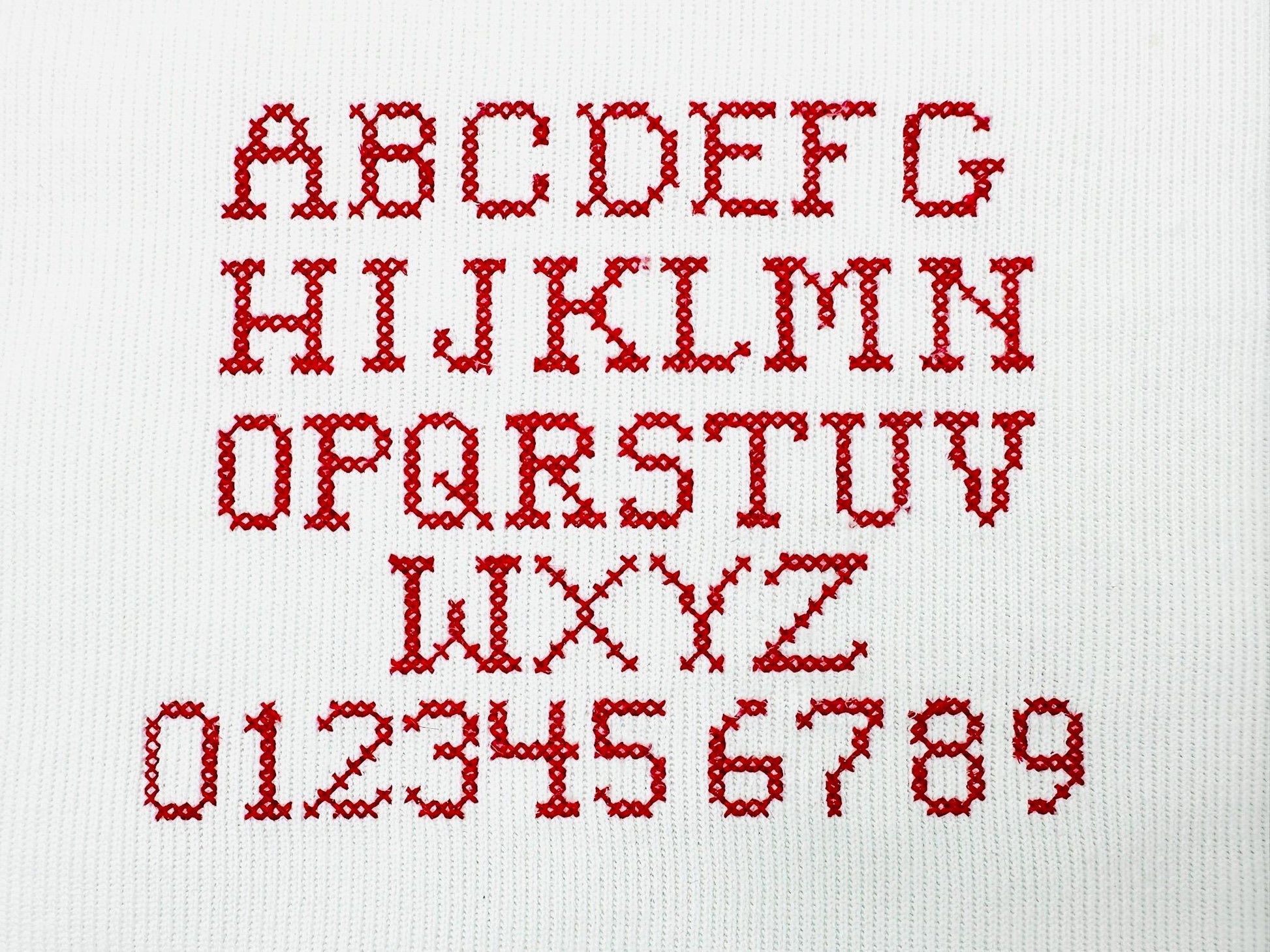 Cross Stitch FONT Cottage Cross machine embroidery designs Alphabet Monogram