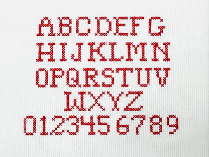 Cross Stitch FONT Cottage Cross machine embroidery designs Alphabet Monogram