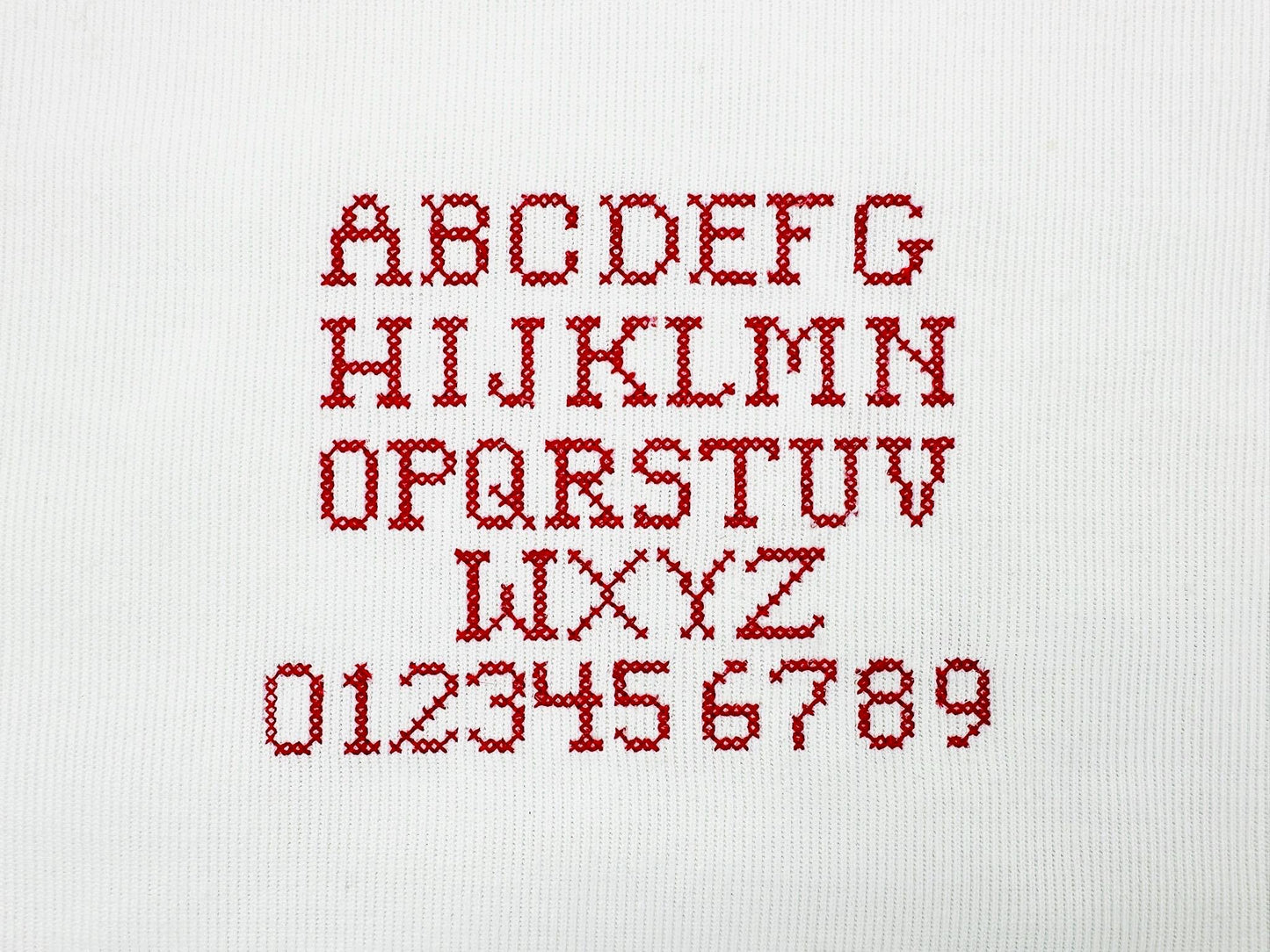 Cross Stitch FONT Cottage Cross machine embroidery designs Alphabet Monogram