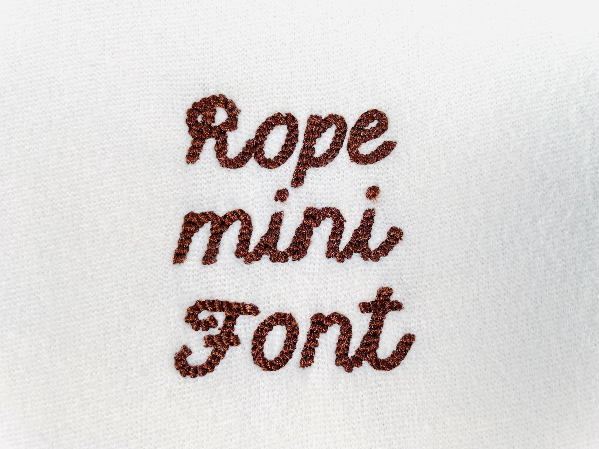 Mini Rope stitch FONT Penny Cowboy Cowgirl textured Alphabet Monogram Machine Embroidery Designs handwritten letters
