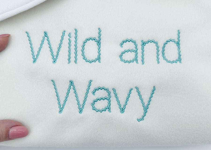 Wild and Wavy RicRac Font machine embroidery designs Block Monogram Alphabet