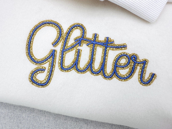 HTV Glitter Vinyl Font