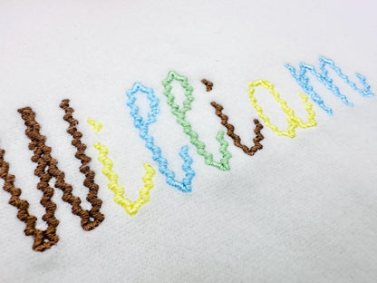 Whimsical RicRac Handwritten Font machine embroidery designs Monogram Alphabet