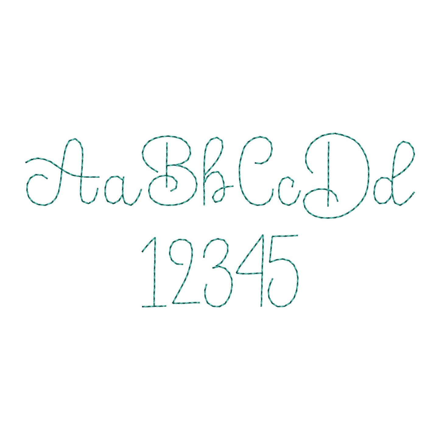 Handwritten Script Font Buddy Bean – Alphabet machine embroidery design by Artapli