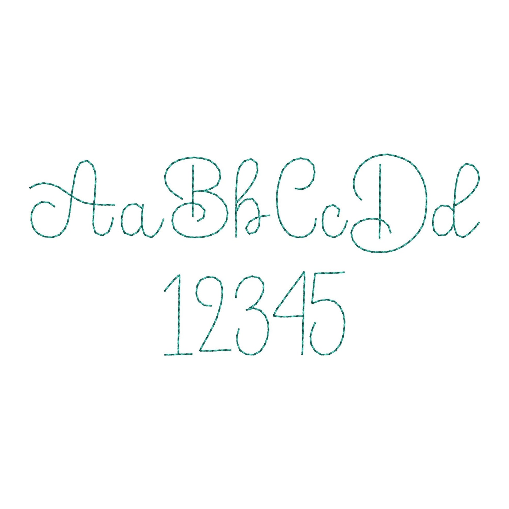Handwritten Script Font Buddy Bean – Alphabet machine embroidery design by Artapli