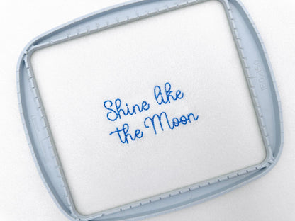 Handwritten script FONT Moon Bean Alphabet Monogram raised bean stitch kids baby machine embroidery designs mini sizes 0.6 up to 1.6 inch BX