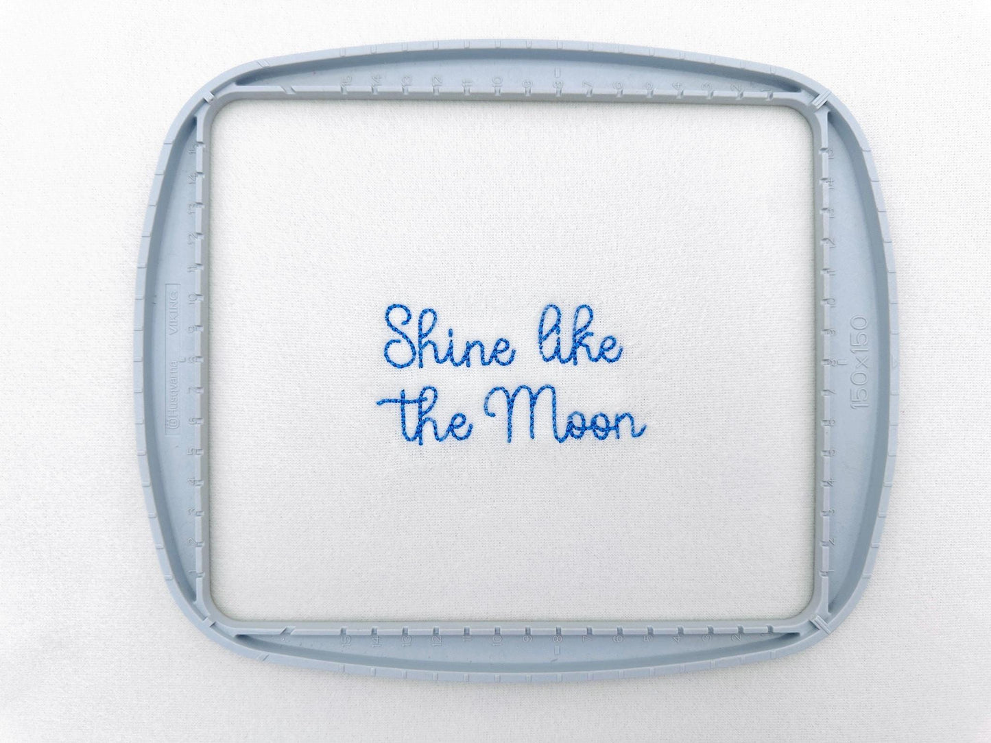 Handwritten script FONT Moon Bean Alphabet Monogram raised bean stitch kids baby machine embroidery designs mini sizes 0.6 up to 1.6 inch BX