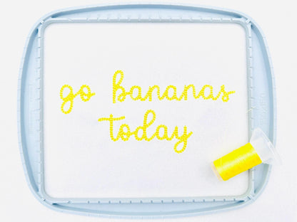 Tiny mini Chain FONT Monkey machine embroidery designs kids baby name handwritten script alphabet