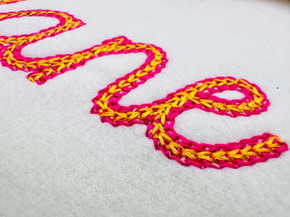 2 Color Chain Stitch FONT Chain Grace Alphabet Monogram machine embroidery designs handwritten script letters BX