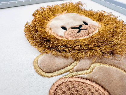 Fringed Fluffy Lion Applique