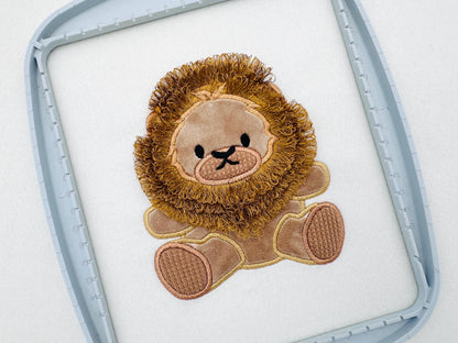 Fringed Fluffy Lion Applique