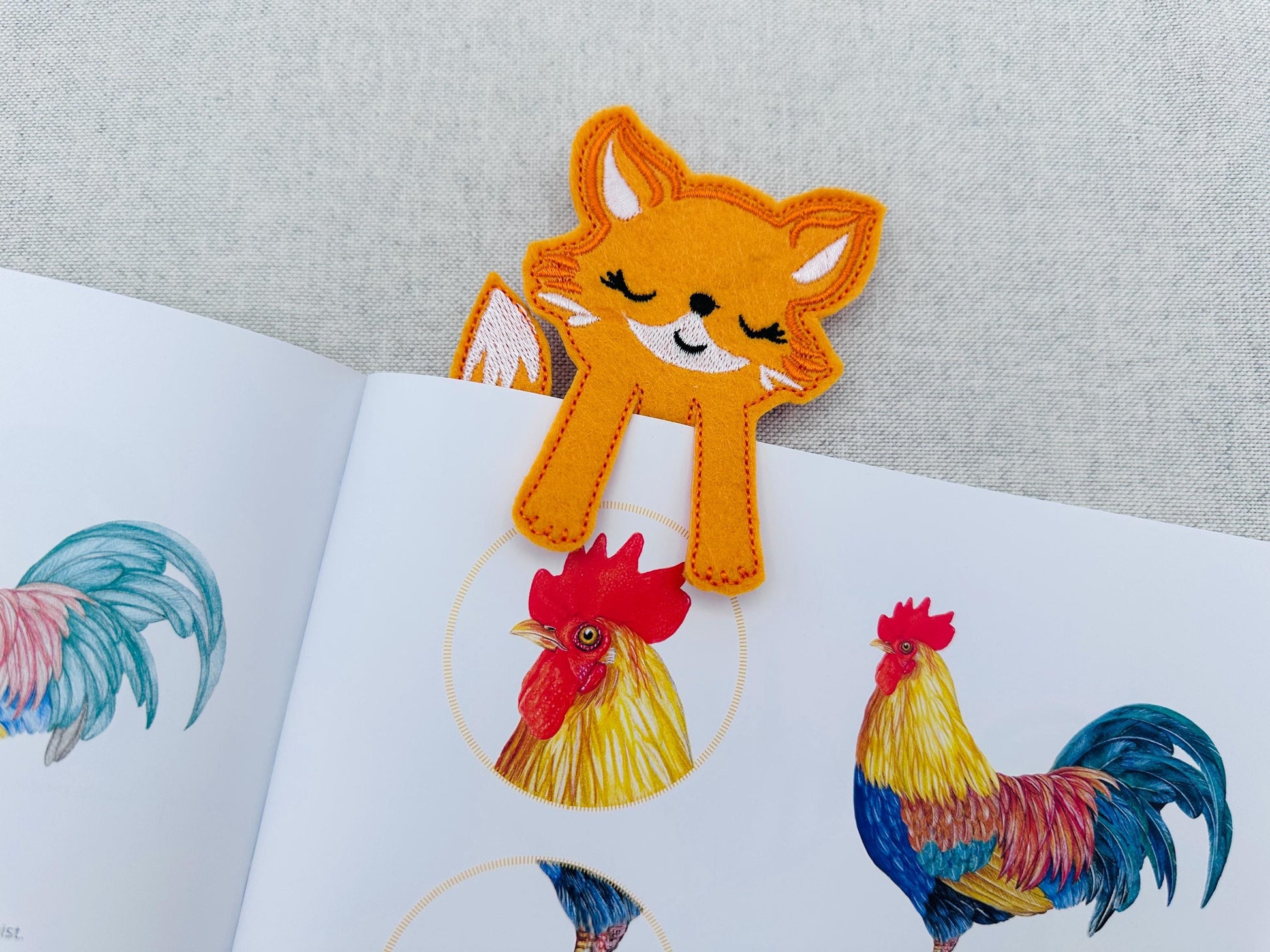 Lovely Fox Bookmark ITH in the hoop kids girls boys machine embroidery designs for hoop 4x4 5x7 reading book gift idea animal design