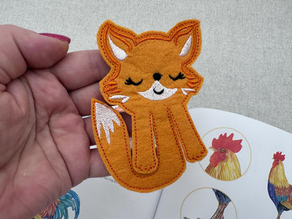 Lovely Fox Bookmark ITH in the hoop kids girls boys machine embroidery designs for hoop 4x4 5x7 reading book gift idea animal design