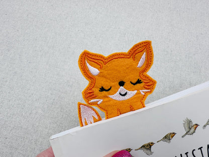 Lovely Fox Bookmark ITH in the hoop kids girls boys machine embroidery designs for hoop 4x4 5x7 reading book gift idea animal design