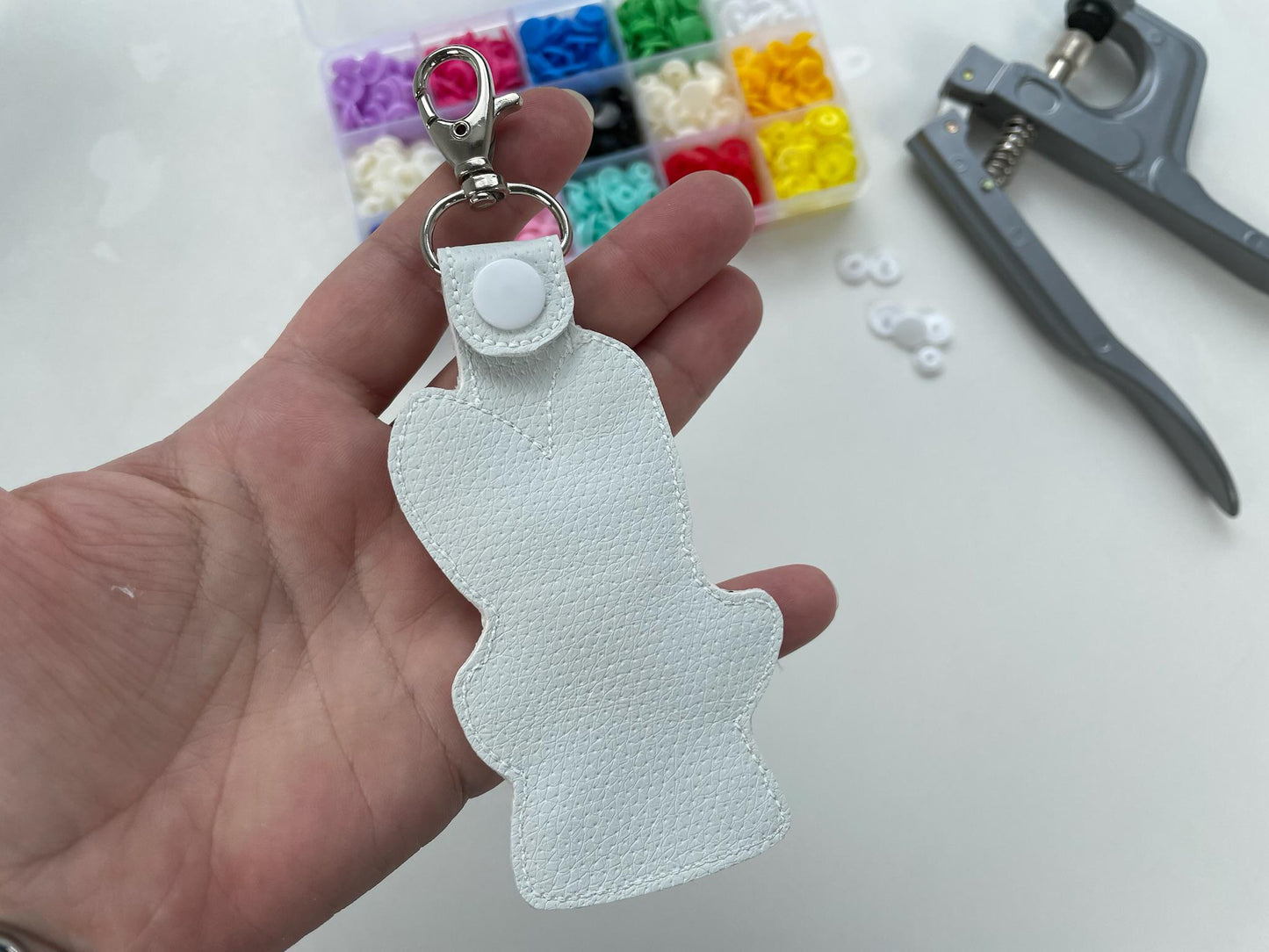 Fluffy Bunny Keychain ITH