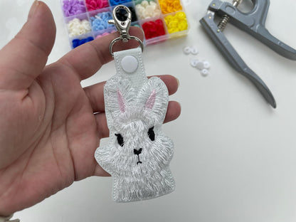 Fluffy Bunny Keychain ITH