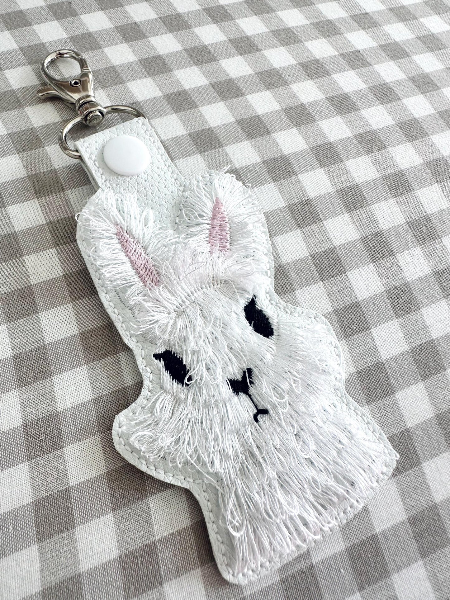 Fluffy Bunny Keychain ITH